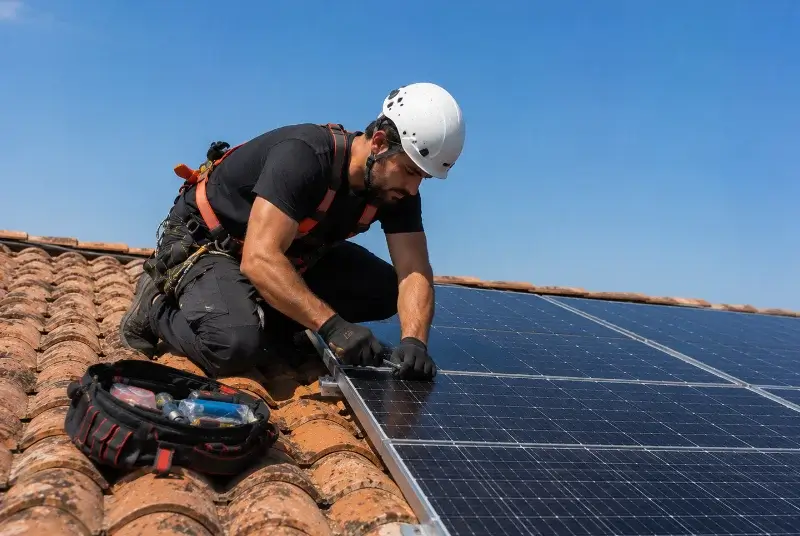 Maintenance et monitoring de panneaux solaires à la Croix-Helléan