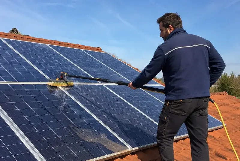 Nettoyage et entretien de panneaux solaires à la Croix-Helléan