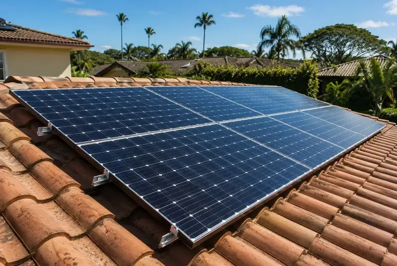 Installation de panneaux solaires à la Croix-Helléan